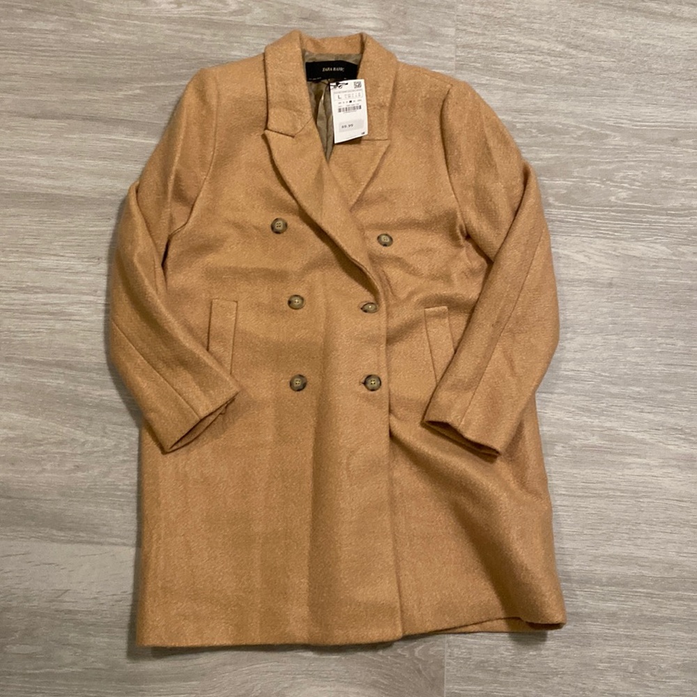 Double-Breasted Tan Coat